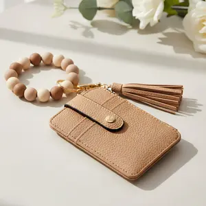 Boho Style Beaded and Tassel Decor Keychain, Fashionable Silicone Beaded Keychain for Women & Girls, Trendy All-match Keychain for Birthday Gift Thanksgiving Christmas Gift