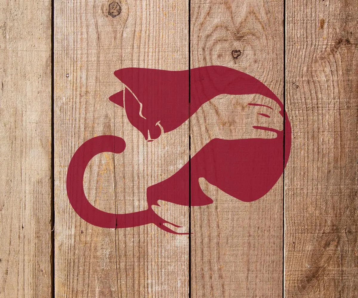 Holding a Cat Stencil - Art and Wall Stencil