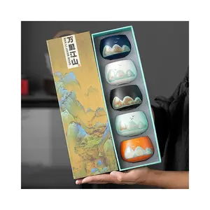 Tea Cup Ceramic Master Cup Personal Single Cup Creative Retro Hand-painted Tasting Cup Gift Box Set Souvenir Porcelain