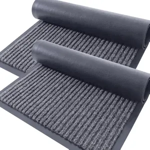 [New Deal]- Front Door Mat Indoor Outdoor Entrance, 2-Pack 29.5 x 17 Inch, Waterproof Heavy Duty Doormat, Fade Resistant, Low Profile, Easy Clean Patio Porch Welcome Floor Mats for Entry, Grey