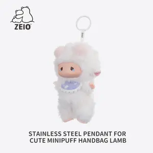 【ZEIO TOYS】MiNiPUFF Rubberized Cute Little Sheep Hanging Toy Doll Baby Figurine Bag Decoration Toy kaos Lamb Fluffy Plush