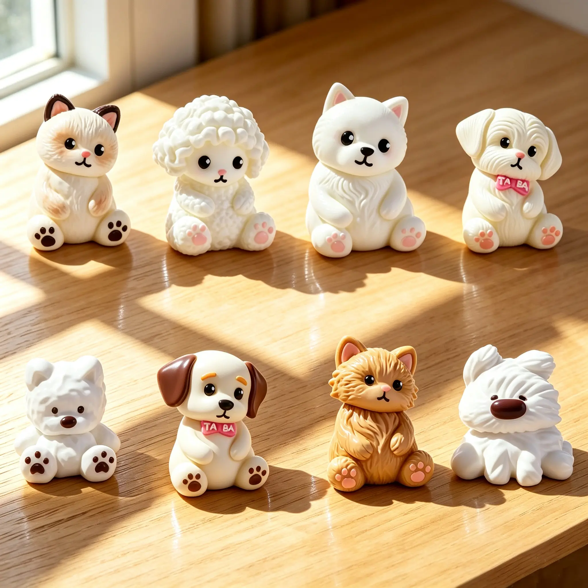 TABASQUISHY Back To School Cute Pet Animal Handmade Taba Squishy Toy,cute and non-toxic silicone toy has a slow rebound effect and can relieve anxiety,can be used as decoration for bags or for collection