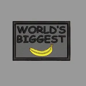 World’s Biggest Banana Funny Morale Patch 2” X 3” Hook & Loop Back for Hats Jackets Tactical Vests Plate Carriers EDC Gear & Humor Patch Collectors
