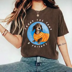 Funny Dachshund Shirt – Frank The Tank & Friends Tee, Cute Dog Lover T-Shirt, Sausage Dog Gift, Aesthetic Pet Shirt