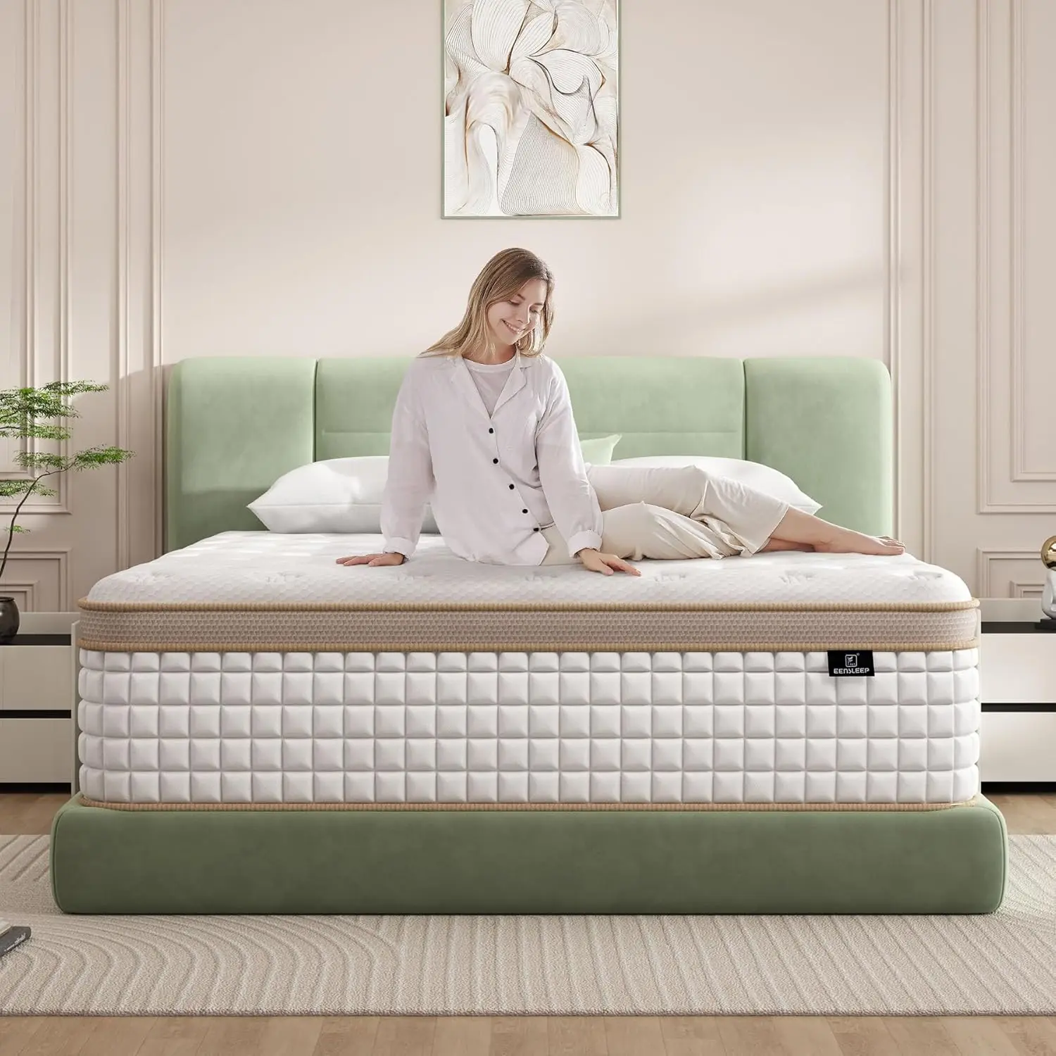 Firm King Mattress, [Enhanced] 12 Inch King Size Hybrid Mattress with Gel Memory Foam & Independent Pocket Springs, Pressure Relief, Strong Edge Support, 365-Night Trial, CertiPUR-US