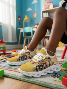 Unisex Casual Shoes Ghost Slayer Pixel Print Anime Sneakers, Textile Upper Eva Sole All-Season Fashion Footwear