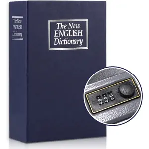 Book Safe Combination Lock, Fake Book Box, Portable Hidden Storage Secret Compartment