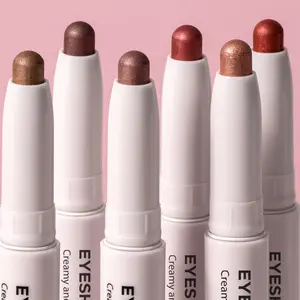 Long-lasting Waterproof Metallic Shiny Eyeshadow Stick, Shimmering Eyeshadow Stick, Create Brilliant Makeup Look & Energetic Appearance, Cosmetic,  Summer Makeup