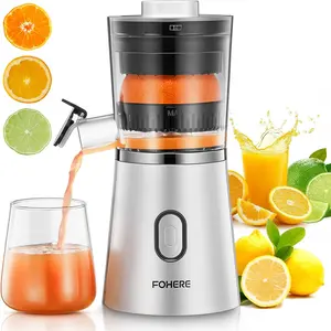 FOHERE Electric Citrus Juicer Hands Free, Orange Lime Grapefruit Juicer Squeezer, One Touch Operation, Easy to Clean Juice Maker
