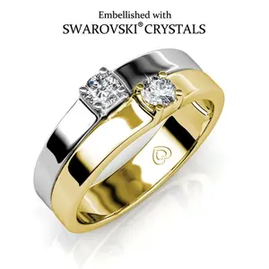 Crystals Rings for Couple women Wedding Round Cut Rhinestone Quality Bass Fashion Jewelry Stack-able