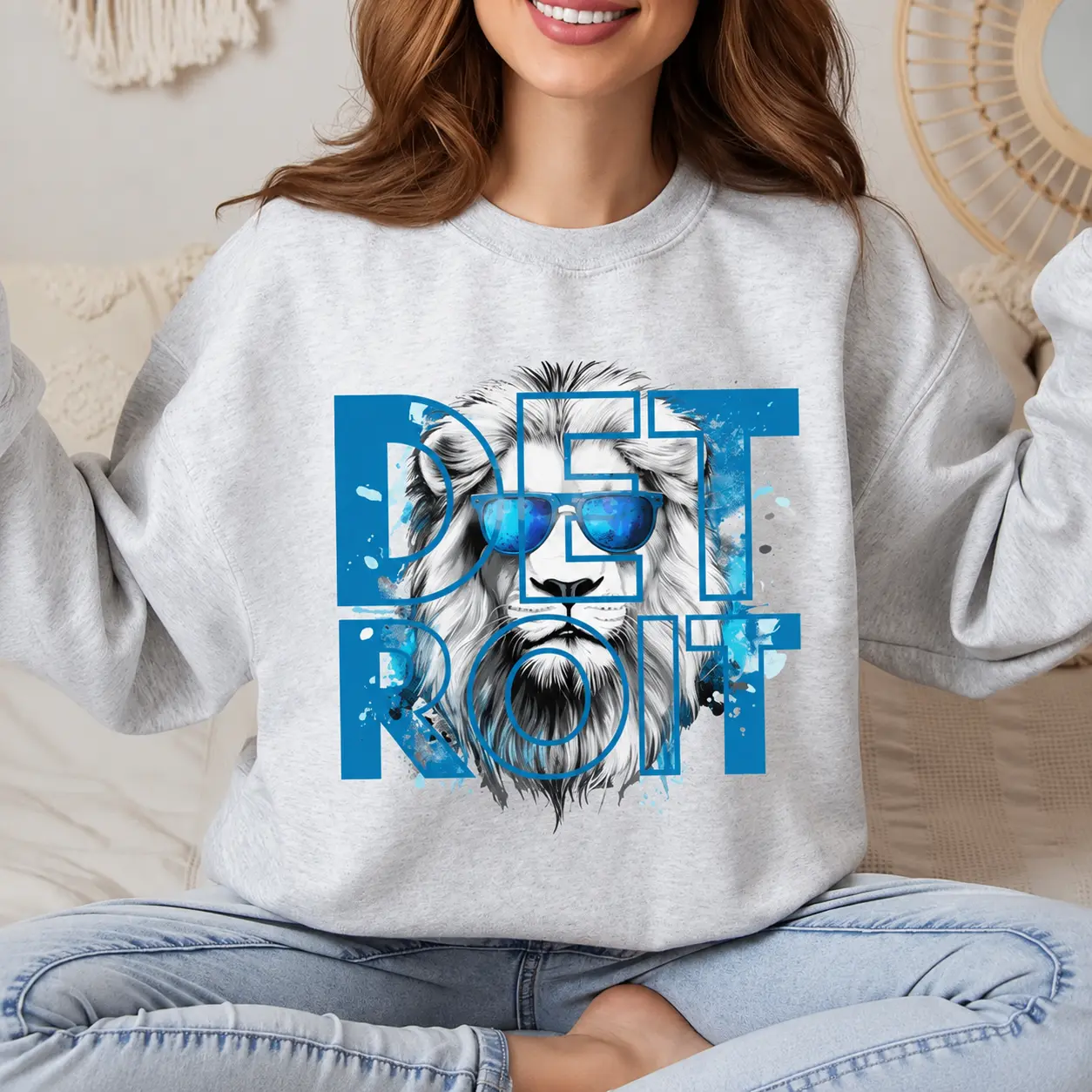 Detroit Football Sweatshirt, Trendy Game Day , Detroit Sweatshirt