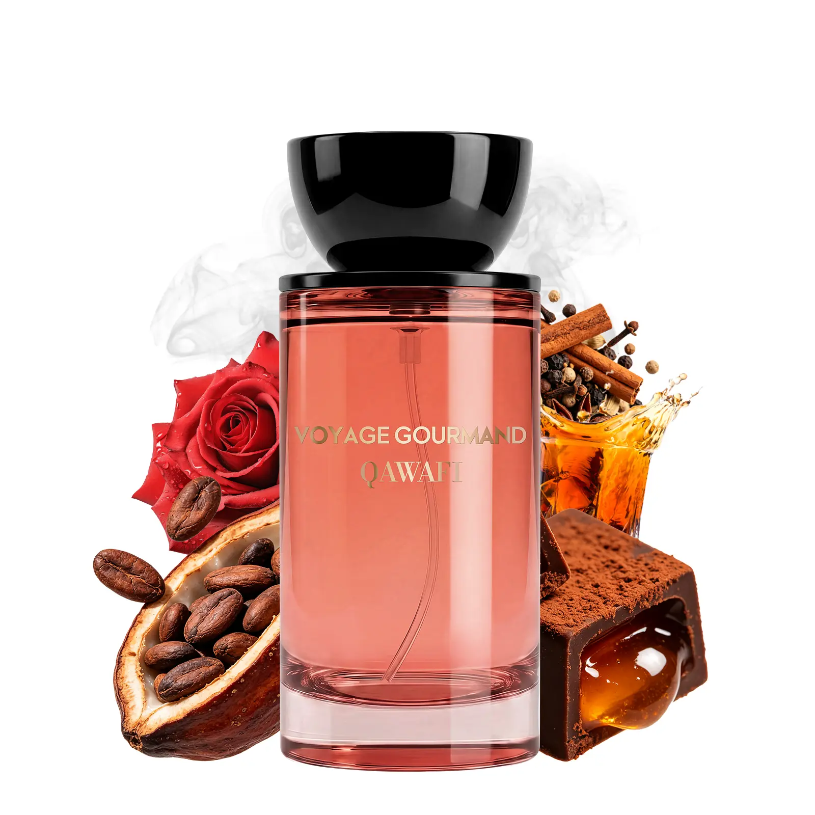Voyage Gourmand | Cocoa Rose Gourmand | Extrait De Parfum 50ml | 8H+ Long Lasting | Cocoa,Rum,Rose & Smoky Tea | Date Night,Party & Special Occasions