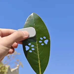 1 Pet Paw Print Stamp | Unique paw print stamp tool, handmade craft, suitable for thin paper and fallen leaves, light gray plastic, ideal for pet memorial gifts