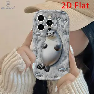 Cute Cartoon Seal Phone Case, Soft Plush Texture, Shockproof Full Coverage, Compatible with iPhone 17-11, Perfect Gift for Friends