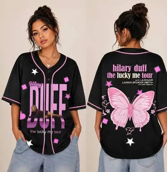 The Luckey Me Edition Graphic Baseball Jersey | Unisex #Hilary Butterfly Baseball Jersey