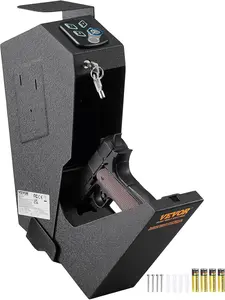 TIKTOK's #1 SHOP, presents the - VEVOR Mounted Pew Pew Safe, Biometric Pew Pew Safe with Three Quick Access Ways of Fingerprints, Passwords and Keys, for Home, Bedside, Nightstand, Wall
