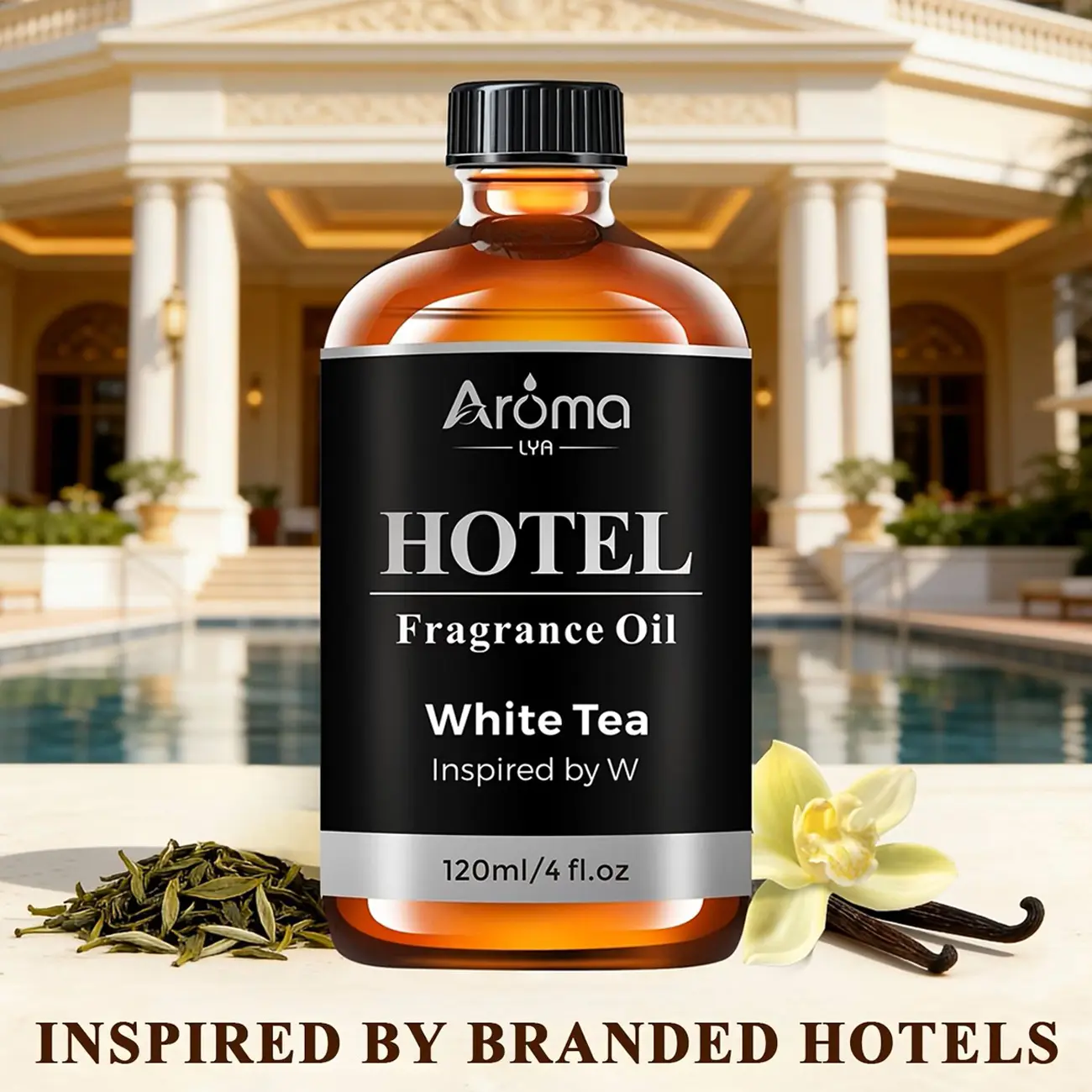 4oz Hotel Essential Oil Inspired by Westin - White Tea Fragrance Oil For Candle Making, Diffuser, Humidifier, Flavored Air | Long-Lasting Luxury Scent