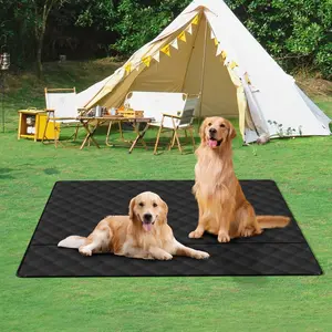 72 inch Black Washable Pet Dog Pee Mat for Playpen Floor Bed Sofa Trunk TPU Waterproof Foldable Easy Storage Machine Washable