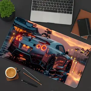 Cool Sports Car Pattern Mouse Pad, Rectangle Gaming Mouse Pad, Non-Slip Mousepad, Office Desk Keyboard Mouse Mat for Home Office Game Room