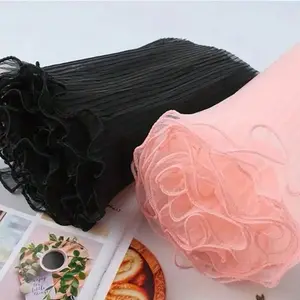 Luxury 28cm*4.5Yard Faux Edge Flower Wrapping Mesh Paper Bouquet Pack for Elegant Floral Arrangements
