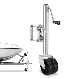 VEVOR Trailer Jack with Wheel, 2000 lbs Load Capacity, Heavy Duty Swivel Boat Trailer Jack with PP Dual Wheel & Ergonomic Handle, 15-27 Inch Lift Range, Fit for RVs, Boats and Utility Trailers