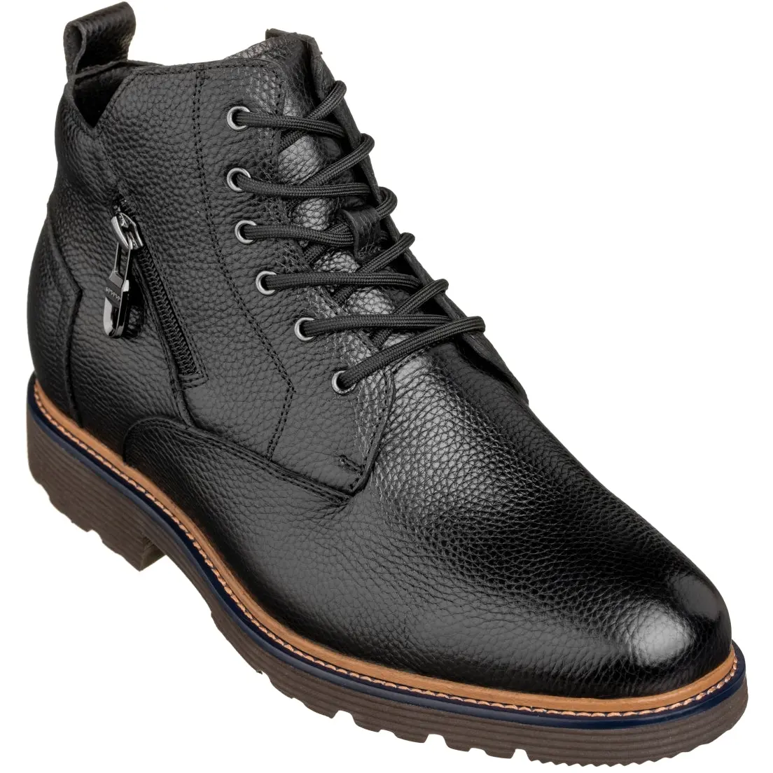 CALTO - Y42071 - 2.8 Inches Taller (Black) - Dressy Casual Boots