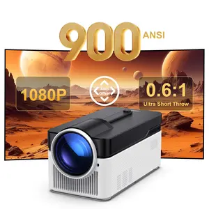 HY450 Projector with 8K Decode 900ANSI Auto Offset Google Assistant Ultra Short Throw 0.6:1 Electronic Focus Native 1080P Bluetooth 5.4 Allwinner H716 Android 11 High Performane Intelligent Home Theater