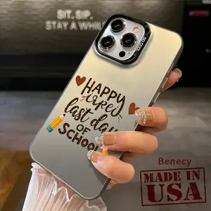 Phone Case for iPhone 15 16 14 Pro Max 13 12 11 XR XS Plus E School's Out Celebr Pattern Anti-Scratch Shockproof Pocket-Friendly durable Cover Cellphone Protective