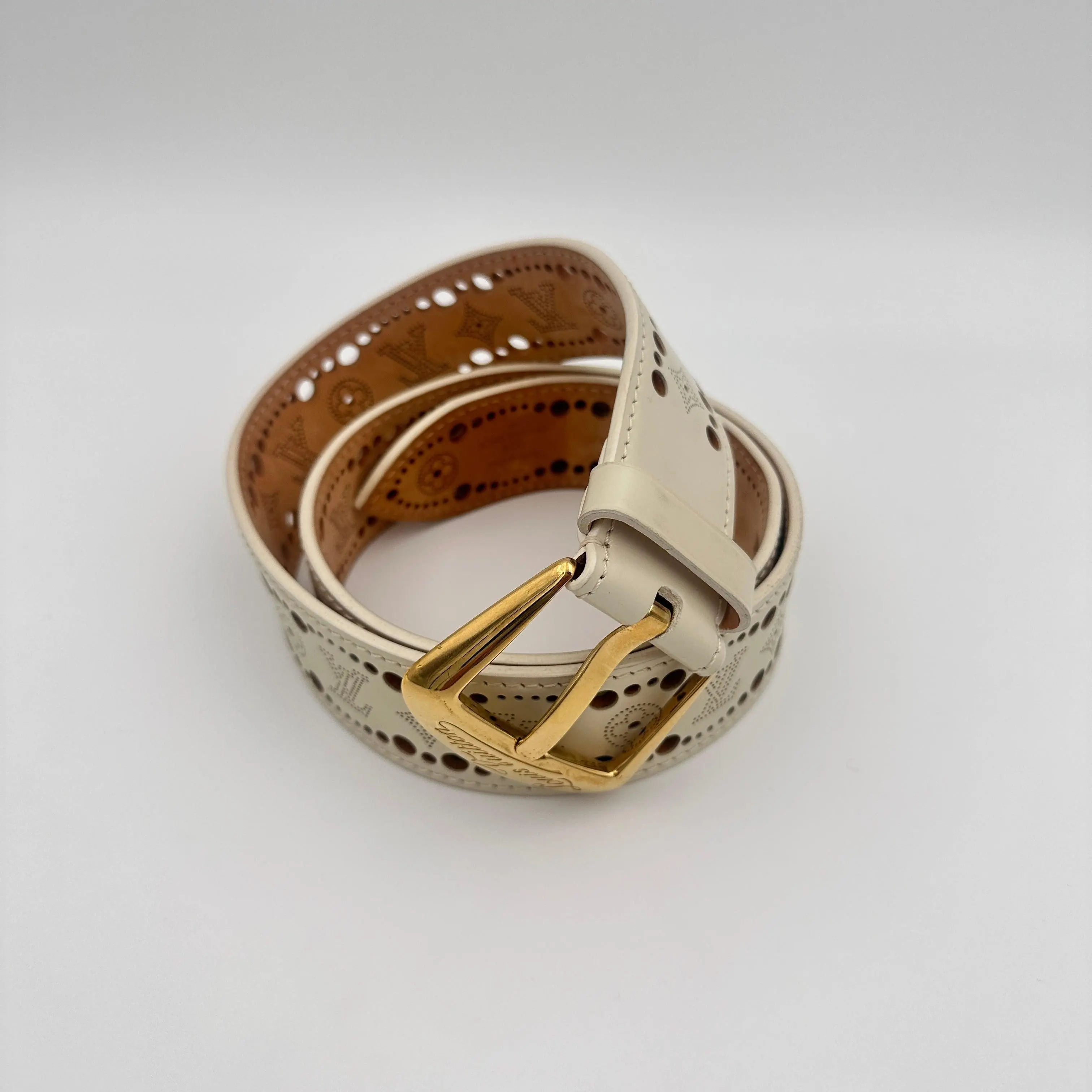 Mens belt lv brown - TikTok Shop display picture 1