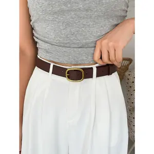 Women's Summer Rectangle Buckle Belt Casual Wear, Suitable for Commute, Daily Life, Work, Gathering with Friends
