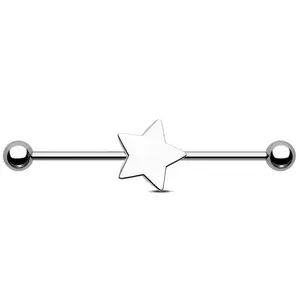 Oufer 14G Star Industrial Barbell
