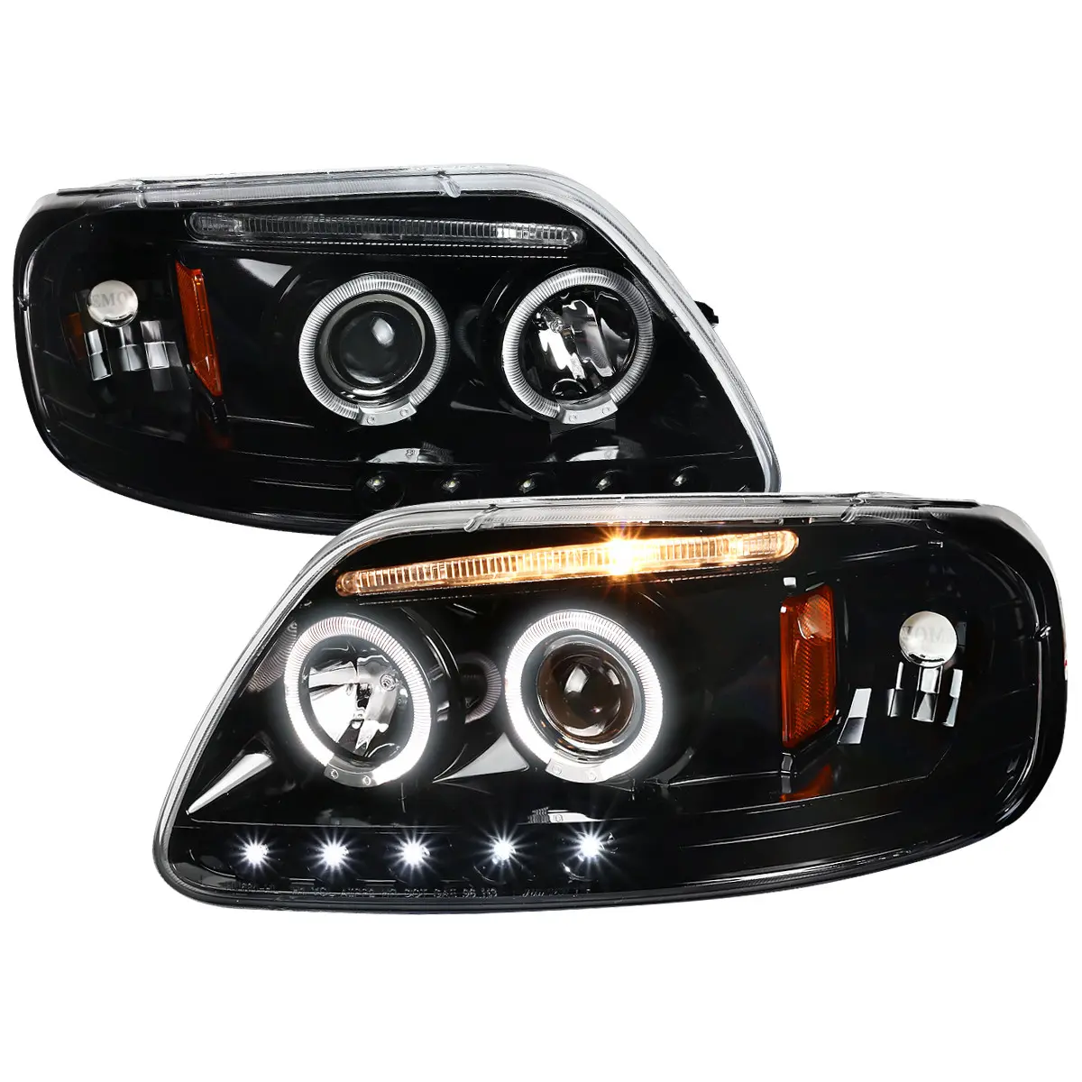 1997-2004 Ford F-150 / 1997-2002 Expedition Dual Halo Projector Headlights (Jet Black Housing/Clear Lens) 1997-2004 Ford F-150 / 1997-2002 Expedition Dual Halo Projector Headlights (Jet Black Housing/Clear Lens)