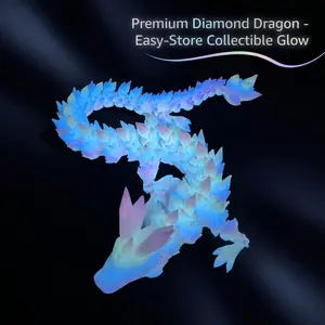 Cute Diamond Textured Dragon Figurine with Realistic Brick Texture, Easy Storage, Home Desk & Shelf Collectible, Room Decoration Ornaments