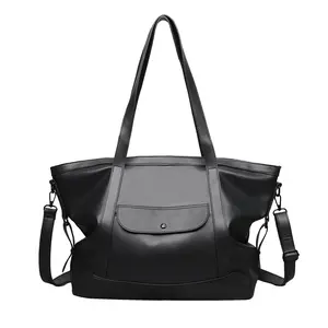 RIVERICH Women's Solid Color Tote Bag, Fashionable Large Capacity Shoulder Bag for Work & Daily Used, Casual Trendy Versatile High-quality Daily Commuting Bag fitness bag