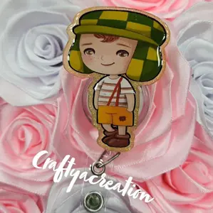 El Chavo Badge Reel for Office Identification Badges - Fun Accessory for Work or School Uniforms/ Badges with beads will come with matching beads