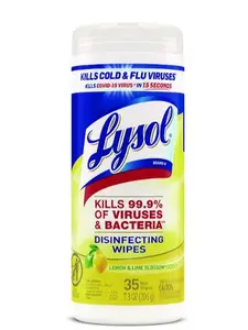 Lysol Disinfecting Wipes, Lemon & Lime Scent, 35 Wipes (81145)