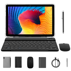 10.1-Inch Android Tablet with Bluetooth Keyboard and Mouse Set, Octa-Core Processor, 8 GB RAM (4 GB + 4 GB Extended), 64 GB Storage