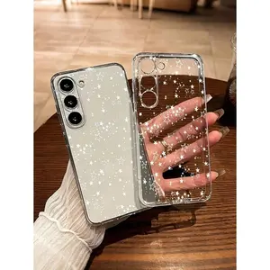 Star Painted Hollow Simple Fashion Shockproof Phone Case Compatible With Samsung Galaxy S25/S25PLUS/S25 Ultra/A16/A36/A26/A56/A50/A12/A32/A52/A72/A51/A21S/A13/A14/S24/S24PLUS/S24Ultra/S20/S23/S22/A53/S20FE/S21