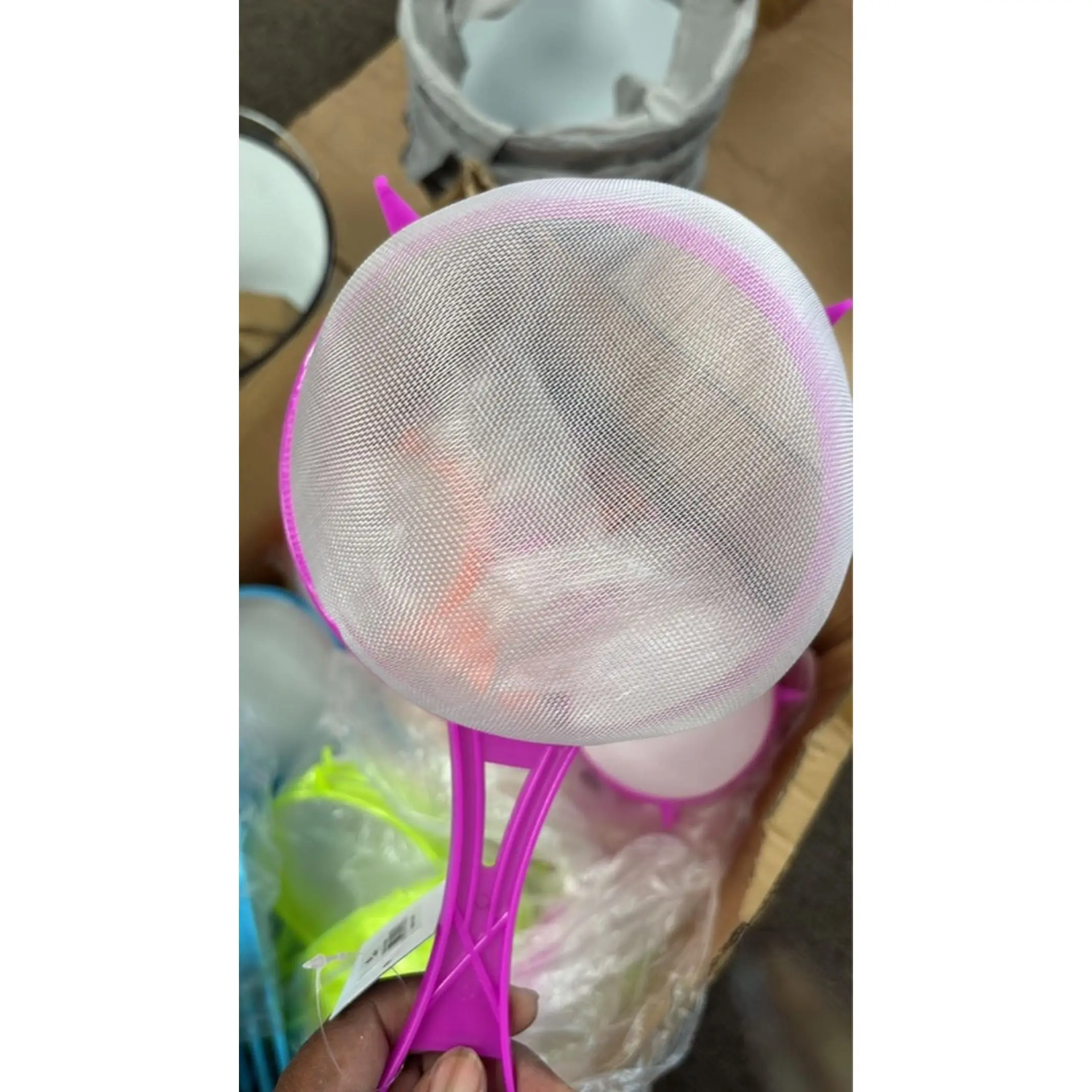 Paswa Pack of 2 Pink Mesh Strainers for Kitchen Use