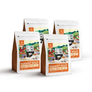 Harmony Roast – 30% Arabica & 70% Robusta Whole Bean Coffee (2.2 lb/4 Pack)