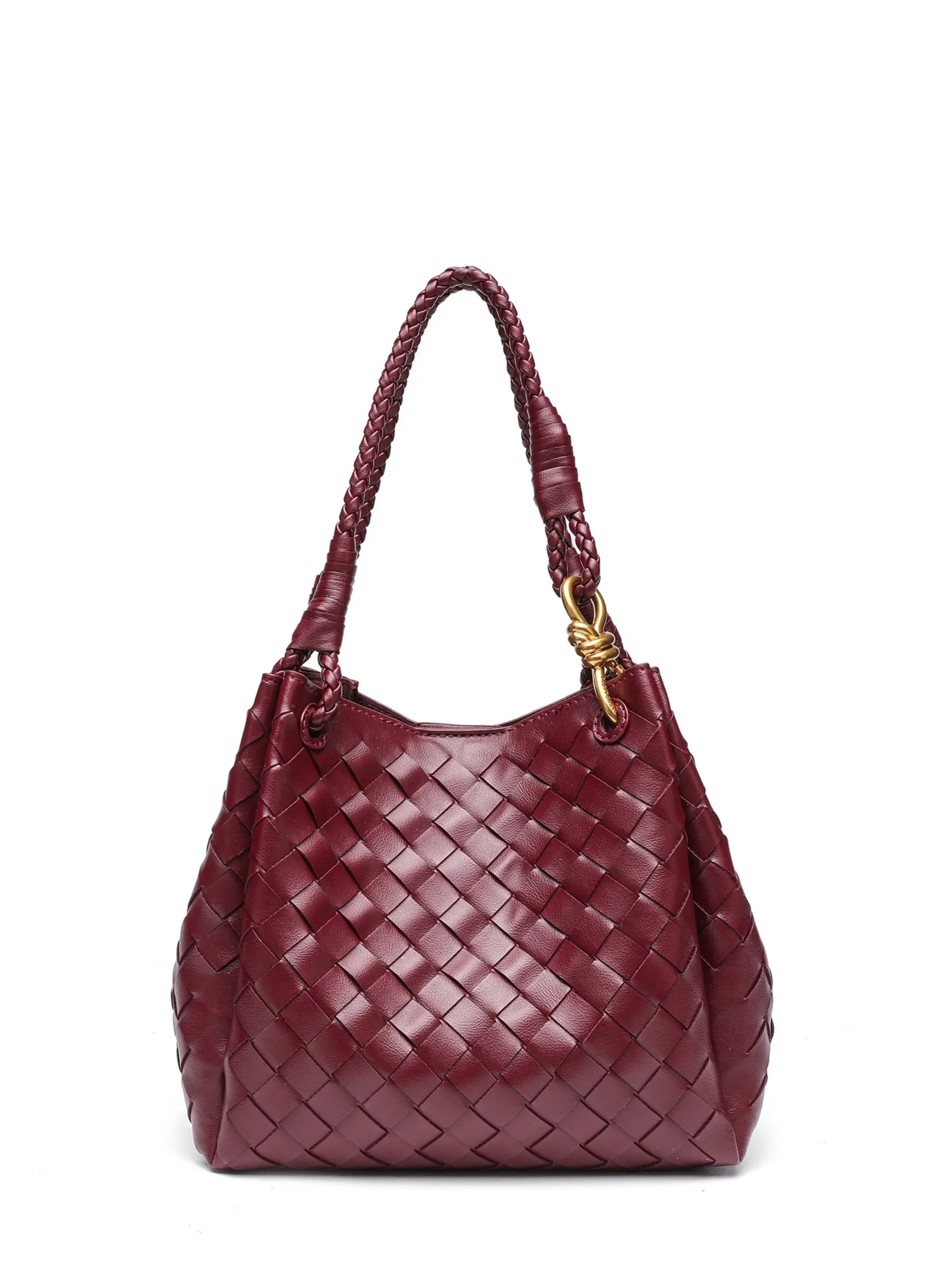 Vintage Woven Parachute Bag for Women, Handmade Basket Tote with Metal Rope Closure, Stylish Daily Shoulder Crossbody Bag