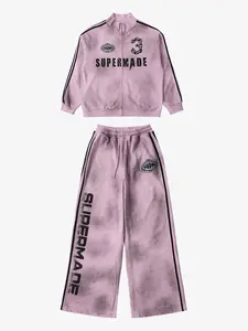 Supermade Vintage Distressed NO.3 Stand Collar Tracksuit - 2591