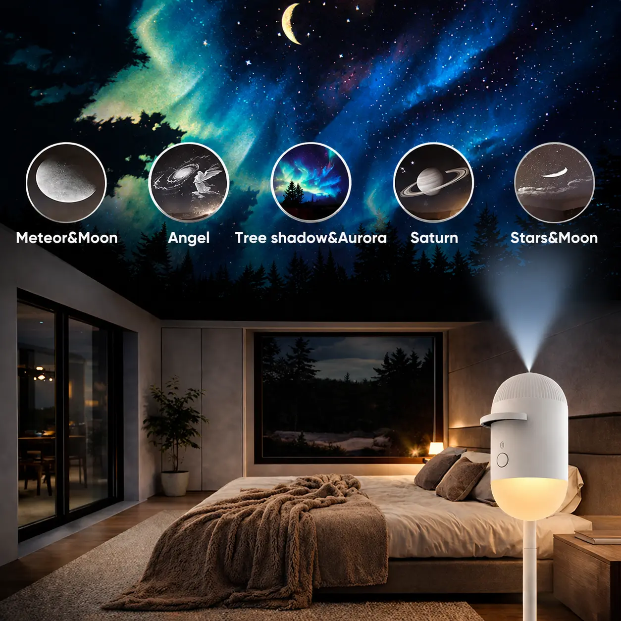 Galaxy Projector Light, Mini Projector LED Lights for Bedroom, Starry Night Projector with night light for Playroom Home Theater, Starlight Projector, Gift