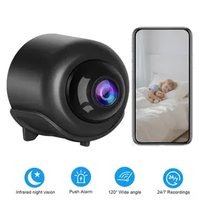 Indoor Camera Indoor Security Surveillance Cam 2.4G WiFi Alexa Supported Ad-free APP IR Night Vision Motion Detection Phone Notification HD Video Recording for Home Office Bedroom Warehouse and Car Interior Use