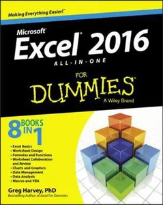 USED-Excel 2016 All-In-One for Dummies by Harvey, Greg (Paperback)