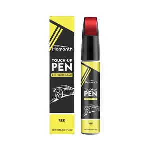 satin chrome Homonth Car Light Scratch Repair Pen (Red), Daily Car Paint Touch-Up, Refinishing, Gloss Renewal & Easy Maintenance Care Pen