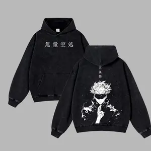 Gojo T-Shirt, JJK Anime Street Style Retro Unisex Acid Washed T-Shirt, Hoodie, Oversized Unisex Anime Merch, Soft Cotton Streetwear Clothes, Unisex Manga Apparel, Gift for Anime Fans, Christmas Gift 2DW IO3