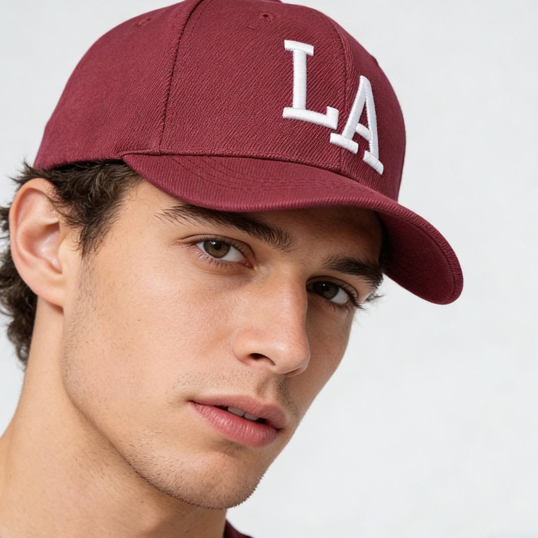 Classic Vintage Letter Baseball Cap for Men & Women - Premium Cotton Adjustable Dad Hat - Iconic  Letter Logo - Structured Performance Sport Cap for All Seasons - Breathable & Comfortable