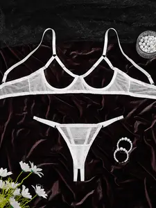 Women's Sexy Polka Dot Lingerie Set, Slim-Fit Cut-Out Design, Adjustable Straps, All-Seasons Comfort, Sweet Tempting Style, Underwear