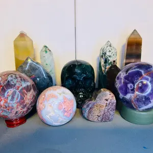 Natural Crystal Basket Set (RANDOM)